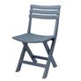 Plastic Folding Garden Chair Bistro Chair Balcony Chair Camping Chair, White Image 3