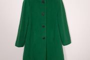 Precis Emerald Green High Neck Wool Cashmere Coat 16UK/44EU