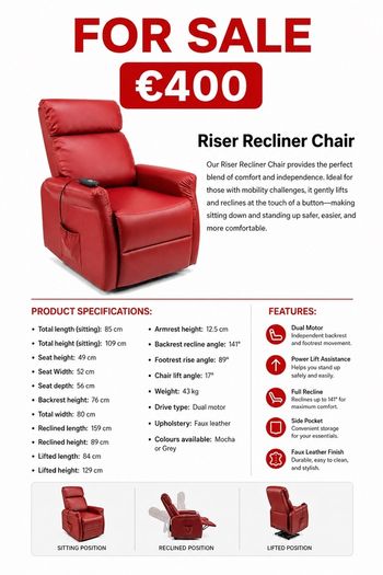 Riser recliner chair