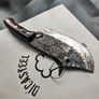 Forged Cleaver Knife with Skull Engraving The Ultimate Blend of Power Image 3
