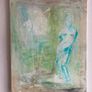 Original Painting Free Frame Biophilic Palette Painting of gardrn Roman statue Quiet Luxury Aesthetic Image 3