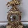 Antique Brass Mantel Clock Image 2