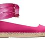 NEW Zara Pink Satin Flat Espadrilles Image 8