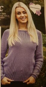 A Knitting Pattern  - A Versatile Top with Twisted Stitch - E