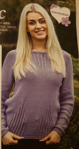 A Knitting Pattern  - A Versatile Top with Twisted Stitch - E