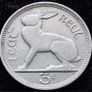 [#220] - Ireland 1934 | Irish 3d | Three Pence | Hare | High Grade Image 2