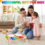 Kids Drum Set, Baby Musical Instruments Toys for Toddlers, 7 in 1 Wooden Xylophone Toddler Drum Set Percussion Instruments Musical Toys Birthday Gifts for Children Boys and Girls Image 4