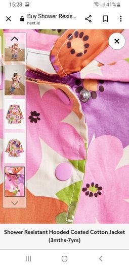 Next Shower Resistant Hooded Coated Cotton Jacket