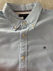 Tommy Hilfiger Blue Striped Oxford Shirt  L