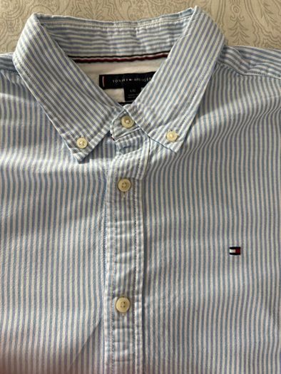Tommy Hilfiger Blue Striped Oxford Shirt  L