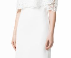 WOLF & BADGER Open Shoulders Top Lace Dress