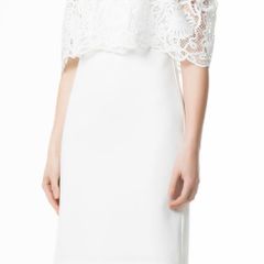 WOLF & BADGER Open Shoulders Top Lace Dress