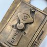 1909 Customs & Excise antique solid brass Paper-Seal Padlock (Tucker & Reeves / Hobbs & Co.) Image 4
