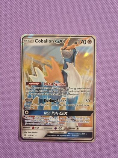 Cobalion GX (106/181) Pokemon Card from Team Up (2019)