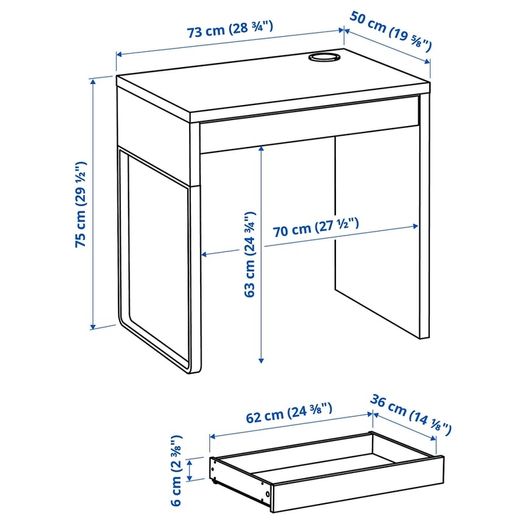 Ikea Micke Desk + Chair