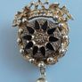 BROOCH - Vintage - Sphinx - Metal and Glass Image 5