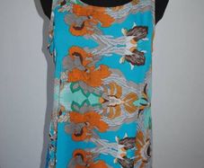Kaktus long line floral knitted back top size M UK12 EU40 Postage included