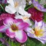 Elegant faux flowers grave arraignments Image 5
