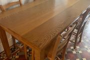 Solid Oak Dining Table.