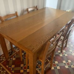 Solid Oak Dining Table.