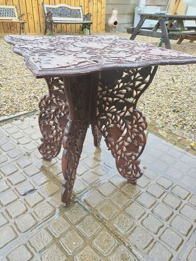 Large Antique Anglo-Indian Campaign Table