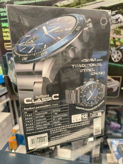 Remax Watch 35 (blue) Piloteer Series Full Metal Amoled Display Smartwatch, Dual-mode Bluetooth/ New