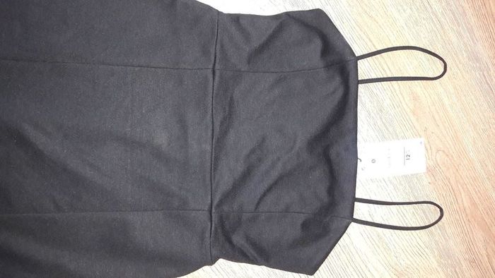 Bershka brand new black strappy dress size uk small