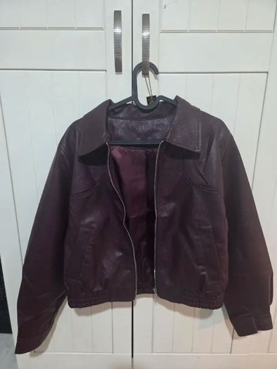 Brand New Burgundy Leather Jacket Size M