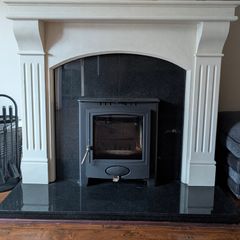 Beautiful pure marble fireplace
