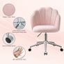 Vanity Chair for Dressing Table with Wheels, Boucle Chair for Bedroom, Swivel Armchair for Home, Height Adjustable&Easy Assembly, Pink Image 7