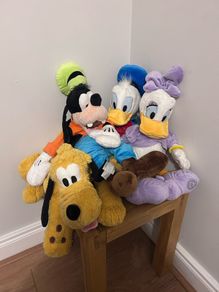 Original Disney Store Large Soft Toys - Pluto, Donald, Daisy & Goofy