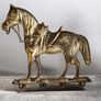 Vintage Solid Brass Horse Key Rack Wall Hanger Heavy Image 2