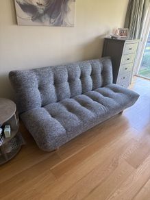 EZ Living 3-Seater Sofa Bed (Grey Fabric, 2m Long)