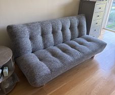 EZ Living 3-Seater Sofa Bed (Grey Fabric, 2m Long)