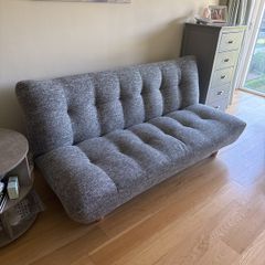 EZ Living 3-Seater Sofa Bed (Grey Fabric, 2m Long)