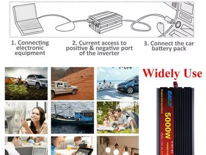 New inverter  Pure Sine Wave Inverter 12v  220V 5000w  Power Solar Inverter 12v DC to AC 220V Converter