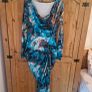 Shein Tie Dye Draped Collar Asymmetric Hem Dress Image 3