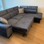 L shape corner sofa beds with storage underneath in stock Image 4
