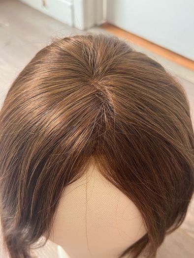 Human hair wig brown