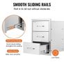 Outdoor Kitchen Drawers 16\" W x 21.5\" H x 18\" D, Flush Mount Triple Access BBQ Drawers with Stainless Steel Handle, BBQ Island Drawers Image 2