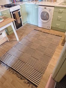 Black and white large rug