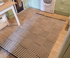 Black and white large rug