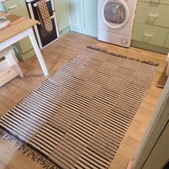 Black and white large rug