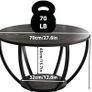 Round Coffee Table,Wooden 2-Tier Circle Coffee Tables with Storage Shelves,Accent Center Table for Living Room, Sofa Table for Home Office, Black Image 3