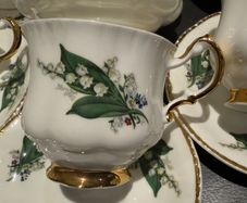 Vintage Lily of The Valley Teacups and Saucers Set