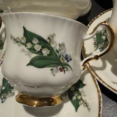 Vintage Lily of The Valley Teacups and Saucers Set