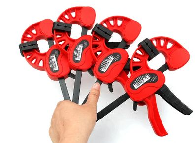 BRAND NEW 4pcs F Type Woodworking Clip Quick Grip Clamp Quick Ratchet Release