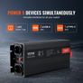 Pure Sine Wave Inverter, 3000 Watt, DC 12V to AC 230V Power Inverter with 2 AC Outlets 2 USB Port 1 Type-C Port, LCD Display and Remote Controller for Large Home Appliances, CE FCC Certified Image 4