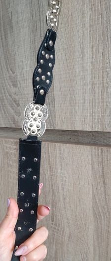 Black belt with rhinestones