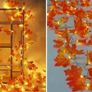 Artificial  maple Leaves Vine with lights Image 2